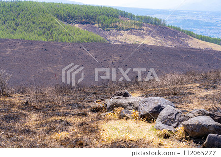 [Disaster image] Remains of wildfire in Kirigamine Highlands [Nagano Prefecture] 112065277