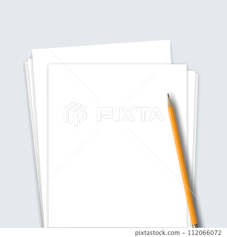 Blank white paper with pencil, Pages mock up, Notebook template, Pocket book, Old school, Back to the Future, Letter size, Idea maker Blank white paper with pencil, Pages mock up, Notebook template, Pocket book, Old school, Back to the Future, Letter size, Idea maker 112066072
