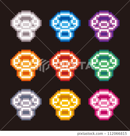 9 colored mushroom line drawing neon 9 colored mushroom line drawing neon 112066815