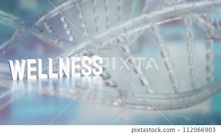 The Wellness on dna Background for Health concept 3d rendering. 112066903
