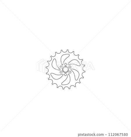 motorbike gear logo icon vector template 112067580