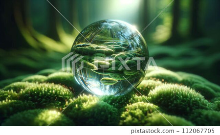 The mystery of the moss garden and the lens ball 112067705