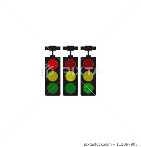 Signal traffic light on road Signal traffic light on road 112067905