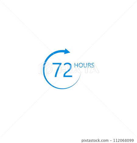 sign of  72 clock arrow hours logo 112068099