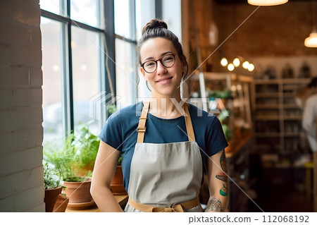 Woman wearing an apron 1 AI generated image Woman wearing an apron 1 AI generated image 112068192