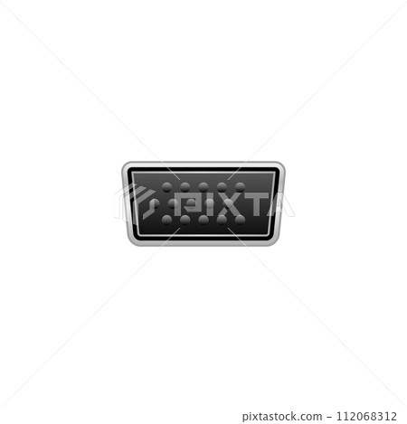 Simple illustration_black analog RGB cable male_outlet (port) Simple illustration_black analog RGB cable male_outlet (port) 112068312