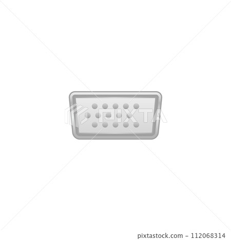 Simple illustration_black analog RGB cable male_outlet (port) Simple illustration_black analog RGB cable male_outlet (port) 112068314