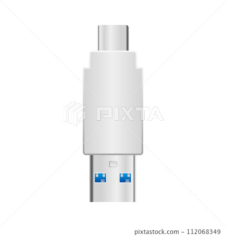 簡單圖解_白色轉換適配器_USB Type-C to USB Type-A 3.0 簡單圖解_白色轉換適配器_USB Type-C to USB Type-A 3.0 112068349