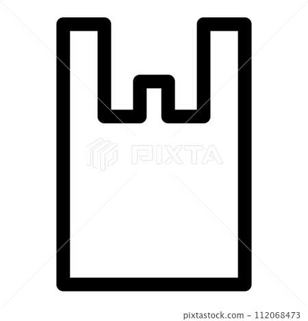 Line drawing single item icon bag of items necessary for disaster prevention 112068473