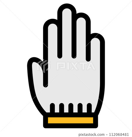 Color single item icon of items necessary for disaster prevention: work gloves Color single item icon of items necessary for disaster prevention: work gloves 112068481