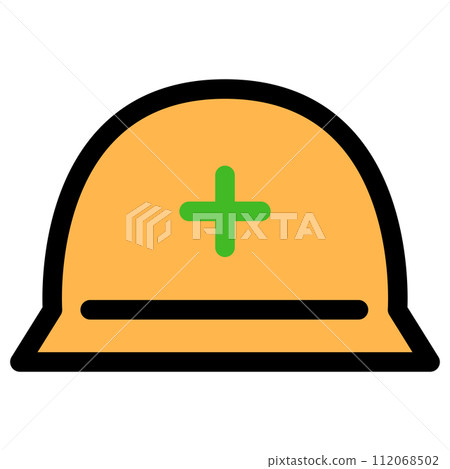 防災所需物品的彩色單品圖示：頭盔 112068502