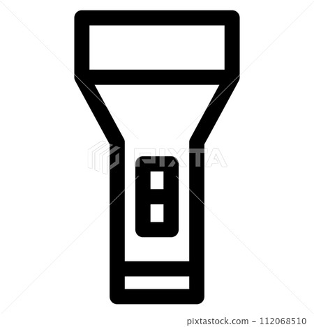 防災所需物品的線條畫單項圖示 手電筒 112068510