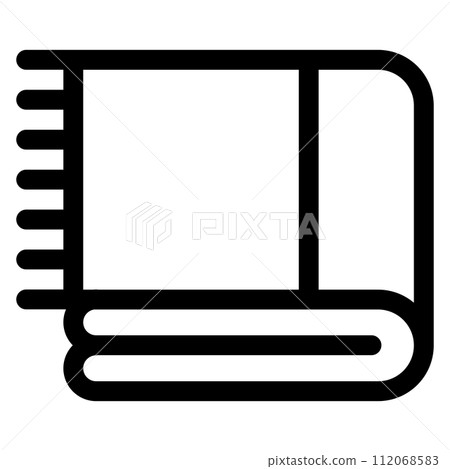 Line drawing single item icon of items necessary for disaster prevention - winter clothes 112068583