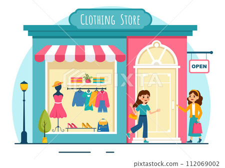 Clothing Store Vector Illustration by Shopping for Clothes or Dresses for Fashion Styles Women or Men in Flat Cartoon Background Design Clothing Store Vector Illustration by Shopping for Clothes or Dresses for Fashion Styles Women or Men in Flat Cartoon Background Design 112069002
