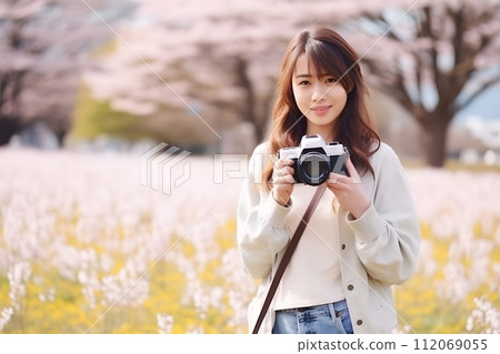 Woman with camera 2 AI generated image Woman with camera 2 AI generated image 112069055