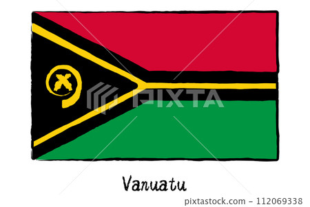 Analog hand-drawn style flags of the world, Vanuatu Analog hand-drawn style flags of the world, Vanuatu 112069338