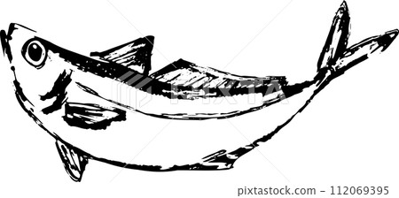 竹莢魚的 Sumi-e 插圖 112069395
