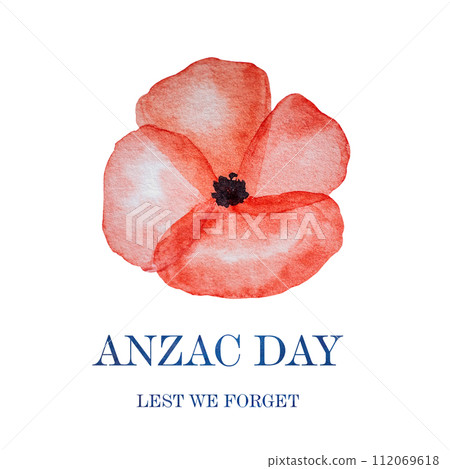 ANZAC Day. Lest We Forget. Beautiful greeting card ANZAC Day. Lest We Forget. Beautiful greeting card 112069618