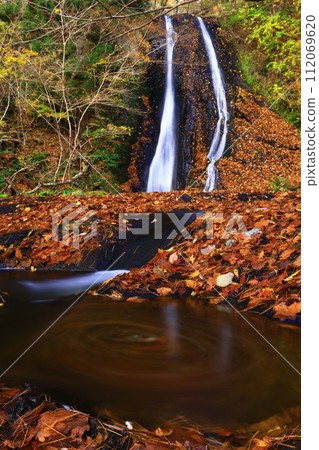 Autumnal waterfall Autumnal waterfall 112069620