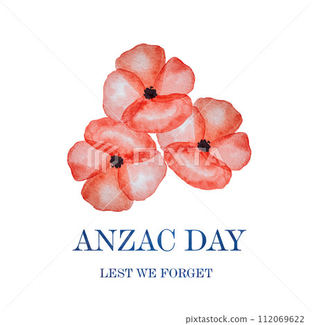 ANZAC Day. Lest We Forget. Beautiful greeting card 112069622