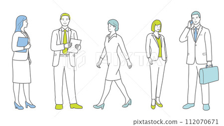 Business people flat illustration set 112070671