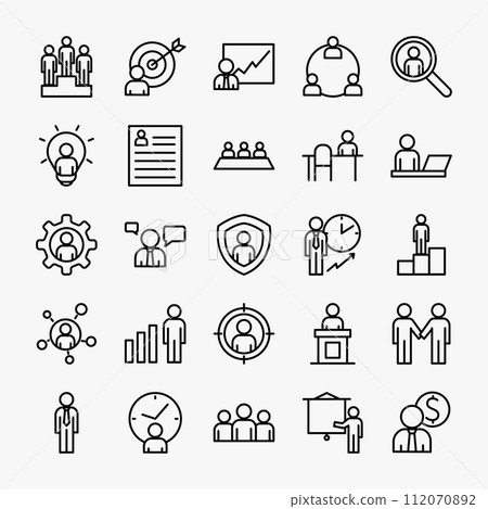 Business icon set. vector illustration Business icon set. vector illustration 112070892