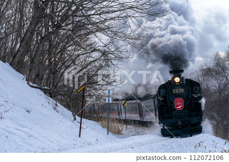 SL winter wetland train running in the snow SL winter wetland train running in the snow 112072106
