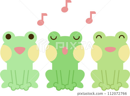 Frogs singing in chorus 112072766