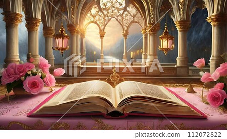 Room with white decoration and books 112072822