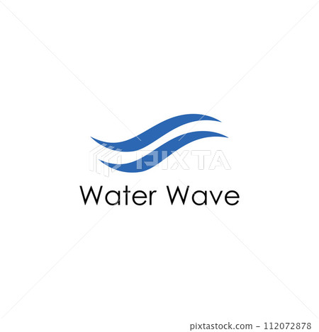 Water wave logo and Sea wave logo or beach water wave, with vector design concept of symbol illustration template. 112072878