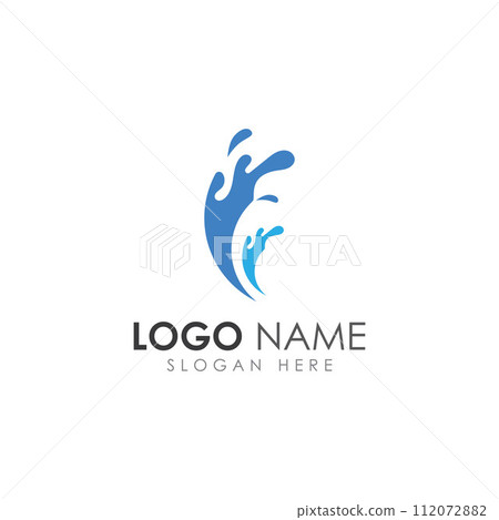 Water wave logo and Sea wave logo or beach water wave, with vector design concept of symbol illustration template. Water wave logo and Sea wave logo or beach water wave, with vector design concept of symbol illustration template. 112072882