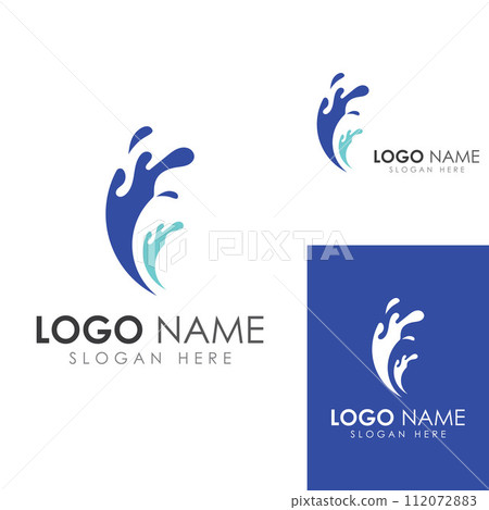 Water wave logo and Sea wave logo or beach water wave, with vector design concept of symbol illustration template. Water wave logo and Sea wave logo or beach water wave, with vector design concept of symbol illustration template. 112072883