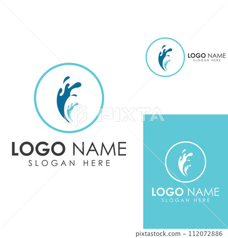 Water wave logo and Sea wave logo or beach water wave, with vector design concept of symbol illustration template. Water wave logo and Sea wave logo or beach water wave, with vector design concept of symbol illustration template. 112072886