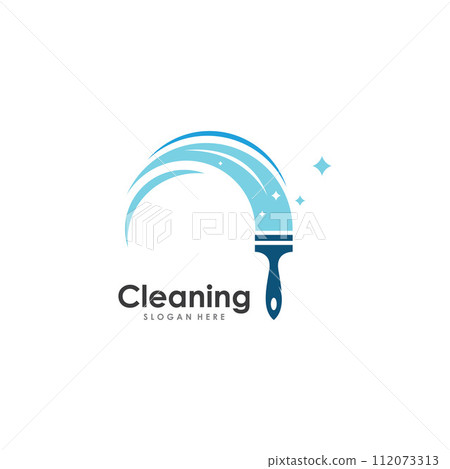 Cleaning logo, cleaning protection logo and house cleaning logo.With a template illustration vector design concept. Cleaning logo, cleaning protection logo and house cleaning logo.With a template illustration vector design concept. 112073313