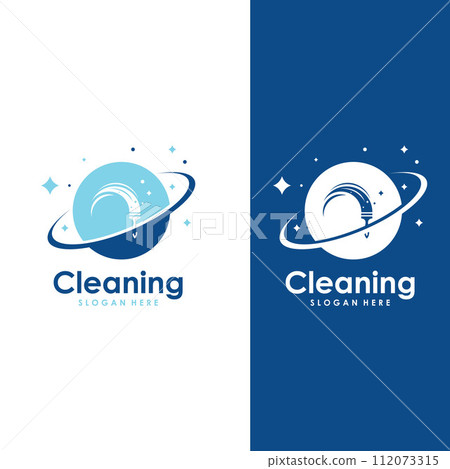 Cleaning logo, cleaning protection logo and house cleaning logo.With a template illustration vector design concept. Cleaning logo, cleaning protection logo and house cleaning logo.With a template illustration vector design concept. 112073315