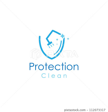 Cleaning logo, cleaning protection logo and house cleaning logo.With a template illustration vector design concept. Cleaning logo, cleaning protection logo and house cleaning logo.With a template illustration vector design concept. 112073317