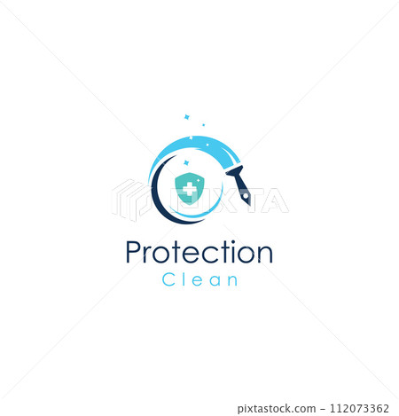 Cleaning logo, cleaning protection logo and house cleaning logo.With a template illustration vector design concept. Cleaning logo, cleaning protection logo and house cleaning logo.With a template illustration vector design concept. 112073362