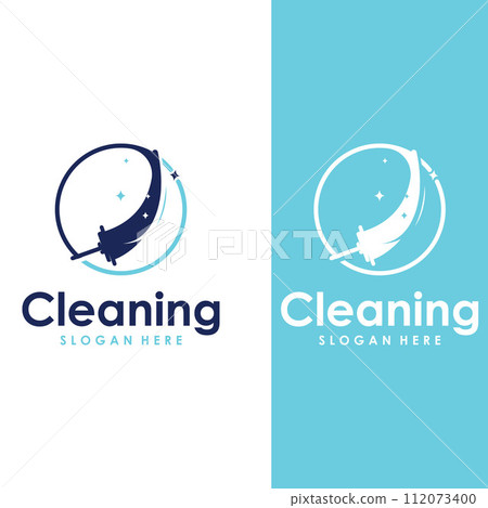 Cleaning logo, cleaning protection logo and house cleaning logo.With a template illustration vector design concept. Cleaning logo, cleaning protection logo and house cleaning logo.With a template illustration vector design concept. 112073400
