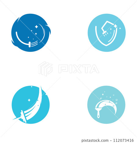 Cleaning logo, cleaning protection logo and house cleaning logo.With a template illustration vector design concept. Cleaning logo, cleaning protection logo and house cleaning logo.With a template illustration vector design concept. 112073416