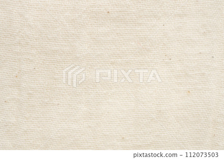 White handmade linen canvas fabric texture background White handmade linen canvas fabric texture background 112073503
