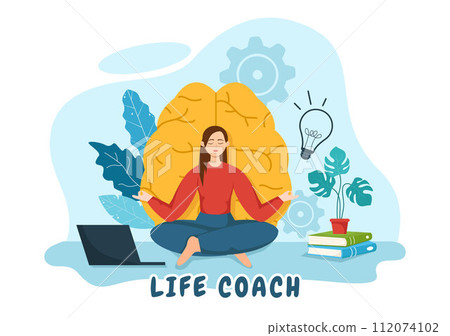 Life Coach Vector Illustration for Consultation, Education, Motivation, Mentoring Perspective and Self Coaching in Business Flat Cartoon Background Life Coach Vector Illustration for Consultation, Education, Motivation, Mentoring Perspective and Self Coaching in Business Flat Cartoon Background 112074102