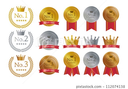 Medal set that can be used for ranking etc. 112074138