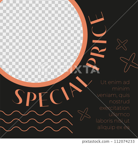 Special price on products in store or shop, banner 112074233