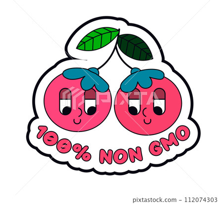 Emblem for gmo free production or healthy meal 112074303