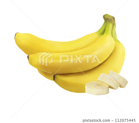 Vegetables/ingredients Fruit Banana Composition Overhead view Vegetables/ingredients Fruit Banana Composition Overhead view 112075445