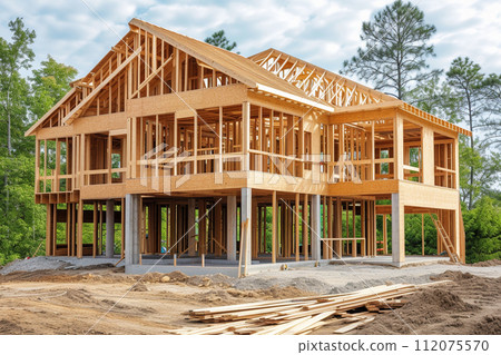 exterior of house construction with generative ai exterior of house construction with generative ai 112075570