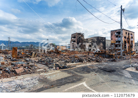 能登半島地震 輪島朝市街災區風景 112075679