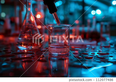 science laboratory test tubes close up science laboratory test tubes close up 112077486