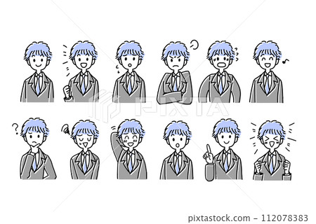男學生各種表情 男學生各種表情 112078383
