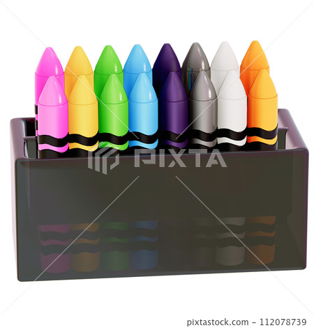 Art supplies for teacher's day Clipart, Crayon , back to school on transparent background, 3D Rendering Art supplies for teacher's day Clipart, Crayon , back to school on transparent background, 3D Rendering 112078739
